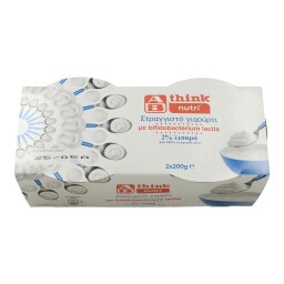 ΑΒ THINK NUTRI | ΓΙΑΟΥΡΤΙ ΛΕΥΚΟ ΣΤΡΑΓΓΙΣΤΟ 2 Χ 200 GR