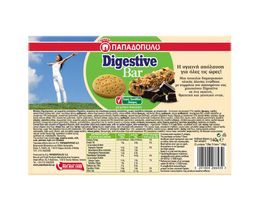 ΠΑΠΑΔΟΠΟΥΛΟΥ | DIGESTIVE | Μπάρες Δημητριακών Digestive Μαύρη Σοκολάτα 5x28g Έκπτωση 0.60Ε