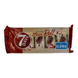 7DAYS | CAKE MINI ROLL COCOA 5X30GR