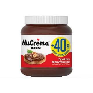 NUCREMA | Πραλίνα Φουντουκιού 380g + 40g Δώρο