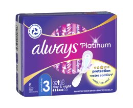 ALWAYS | Σερβιέτες Platinum Ultra Night Μέγεθος 3 6 Τεμάχια