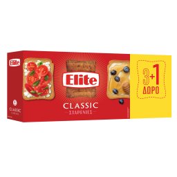 ELITE | Φρυγανιές Σίτου 4x125g 3+1 Δώρο
