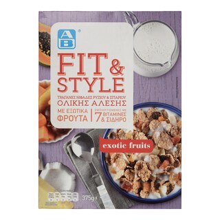 ΑΒ | Δημητριακά Fit & Style Εξωτικά Φρούτα 375gr