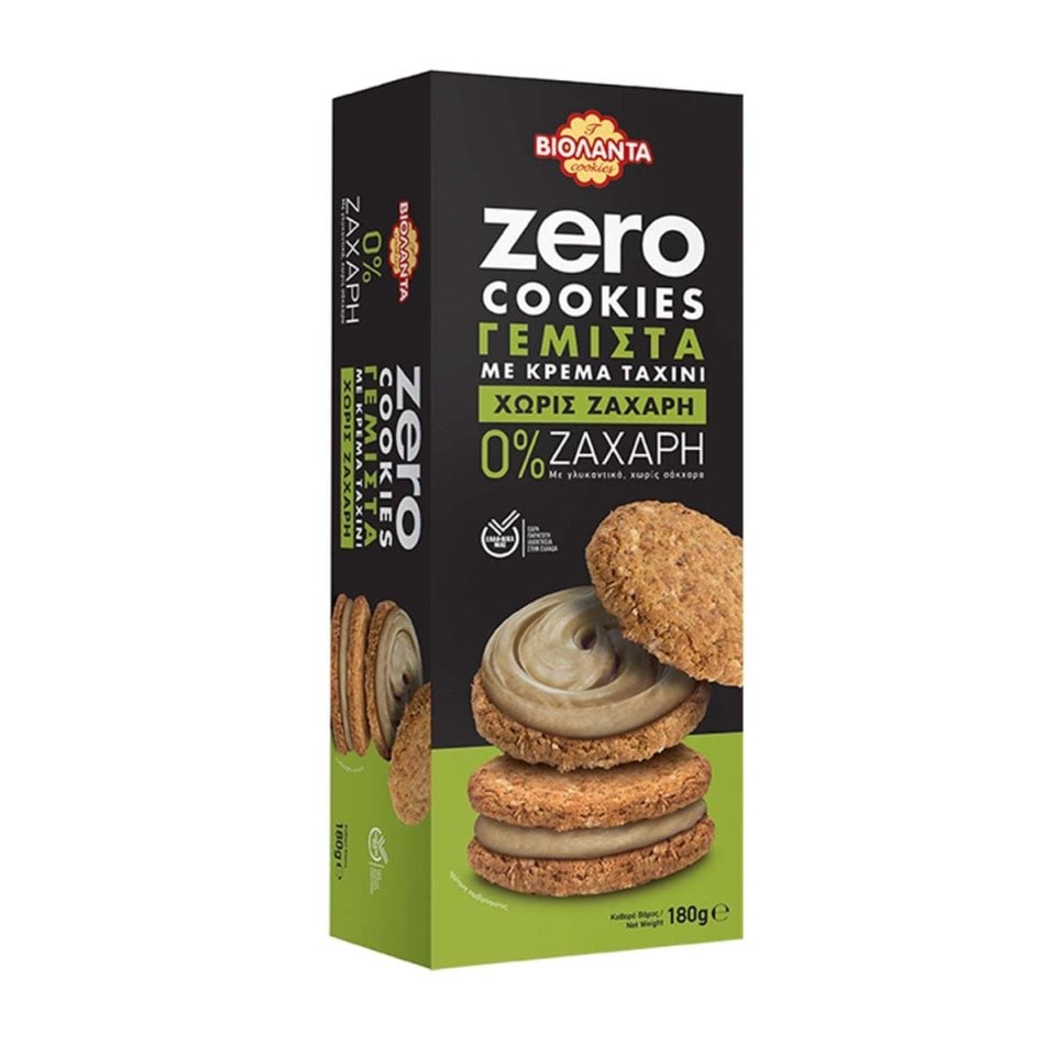 ΒΙΟΛΑΝΤΑ Μπισκότα Γεμιστά Zero Cookies Ταχίνι 180g