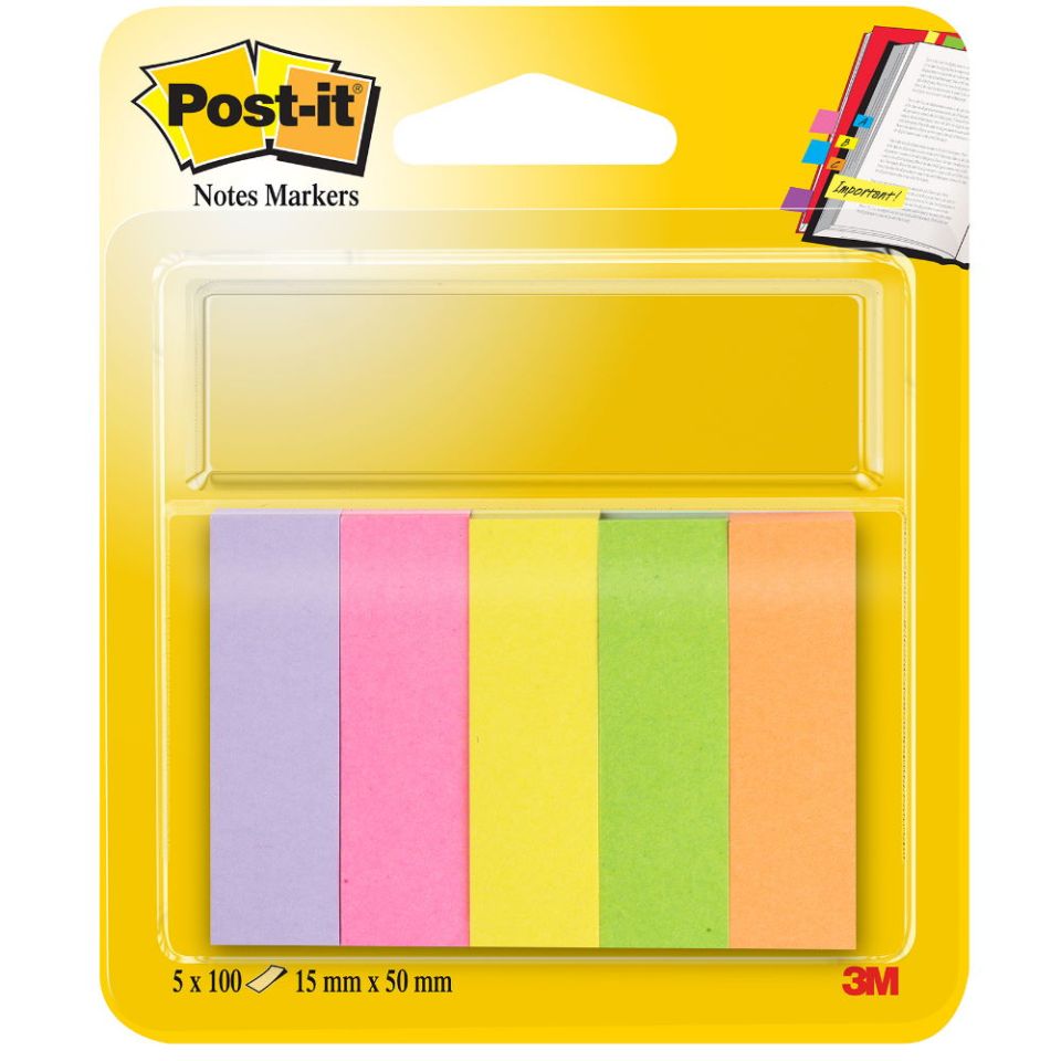 POST IT Αυτοκόλλητα Post it 15x50mm 1 Τεμάχιο