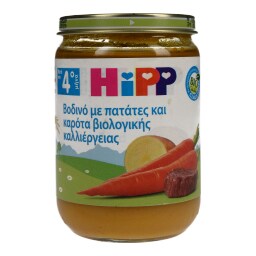 HIPP | Παιδικό Γεύμα Βοδινό Με Πατάτες & Καρότα 190gr