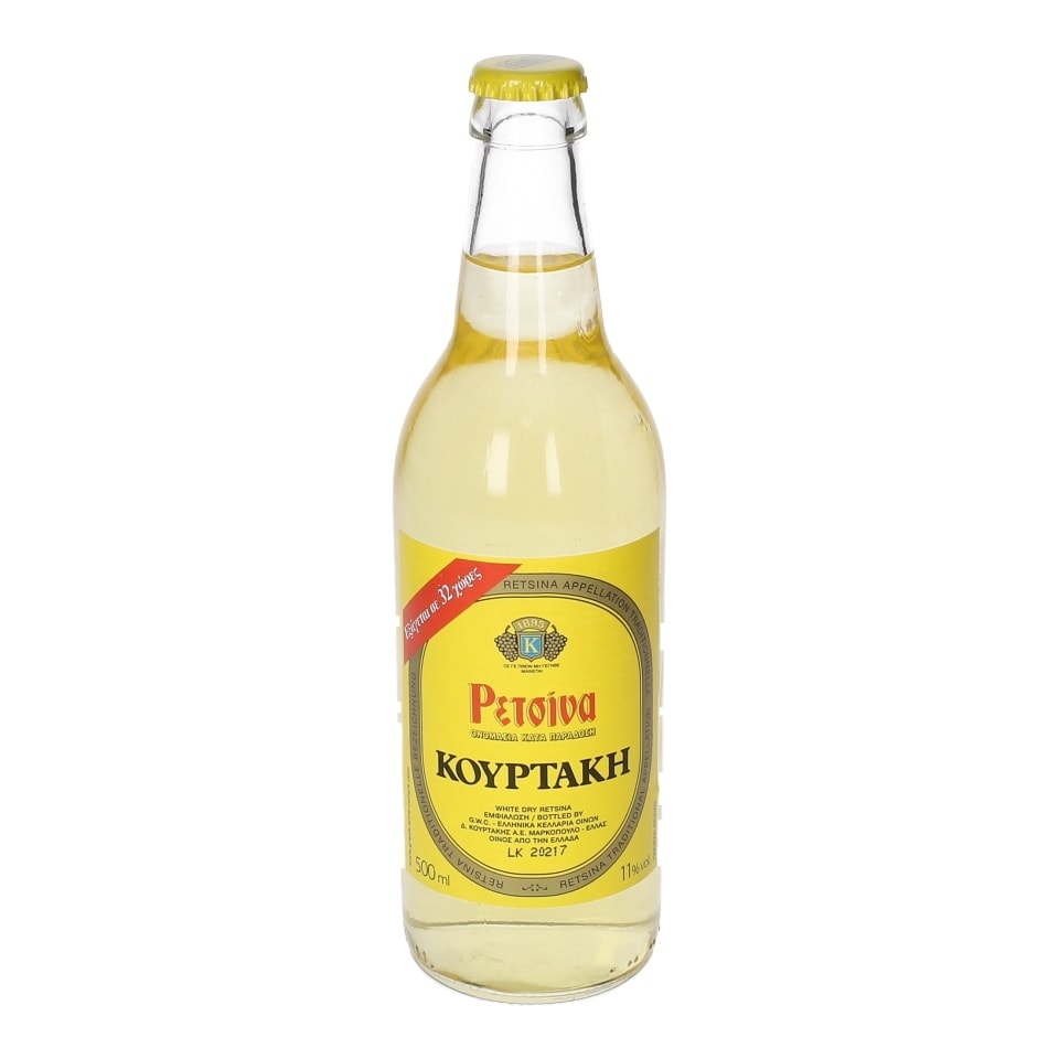 ΚΟΥΡΤΑΚΗ Οίνος Λευκός Ρετσίνα 500ml