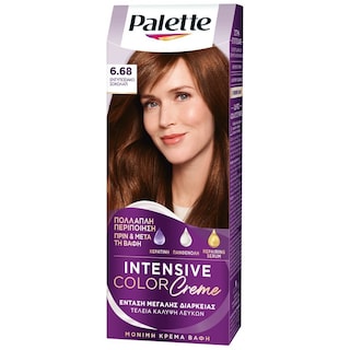 PALETTE | Βαφή Μαλλιών Intensive Color Creme 6.68 Εντυπωσιακό Σοκολατί 1 Τεμ.