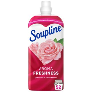SOUPLINE | Συμπυκνωμένο Μαλακτικό Aroma Freshness Τριαντάφυλλο Ξύλο Κέδρου 52 Μεζούρες