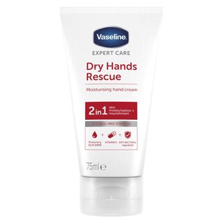 VASELINE | Ενυδατική Κρέμα Χεριών Dry Hands Rescue Αντιβακτηριδιακή 75ml