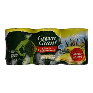 GREEN GIANT | Καλαμπόκι Κονσέρβα 3X198gr 2+1 Δώρο