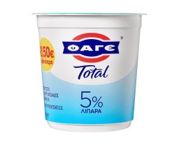 TOTAL | Γιαούρτι Στραγγιστό 5% Λιπαρά 1kg Έκπτωση 0.50Ε