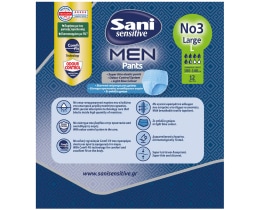 SANI | Incontinence Underwear Men Sensitive Pants No3 Large 12 Pieces