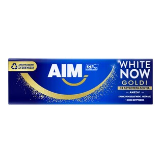 AIM | WHITE NOW | Οδοντόκρεμα Λεύκανσης White Now Gold 50ml