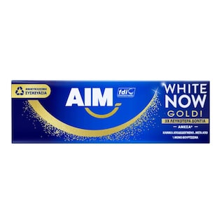 AIM | WHITE NOW | Οδοντόκρεμα Λεύκανσης White Now Gold 50ml
