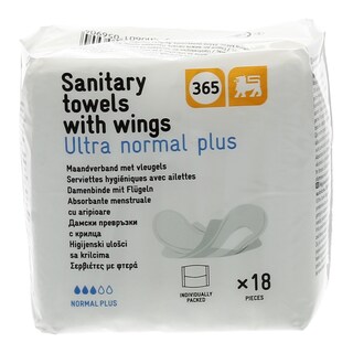 365 | ΣΕΡΒΙΕΤΕΣ ULTRA PLUS NORMAL 18 ΤΕΜ