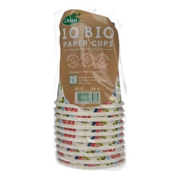 DUNI BIO | Ποτήρια Βιοδιασπώμενα Roses 240ml 10 Τεμάχια