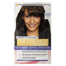 EXCELLENCE | Βαφή Μαλλιών Σετ Creme Νο 400 Καστανό Βαθύ 1 Τεμάχιο
