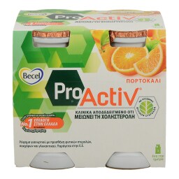 BECEL PRO ACTIV | ΡΟΦΗΜΑ ΓΙΑΟΥΡΤΙΟΥ ΠΟΡΤΟΚΑΛΙ 4 Χ 100 GR