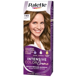 PALETTE | Βαφή Μαλλιών Intensive Color Creme 7.65 Λαμπερή Μόκα 1 Τεμ.