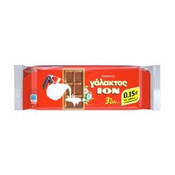 ΙΟΝ | ΣΟΚΟΛΑΤΑ ΓΑΛΑΚΤΟΣ 3 Χ 100 GR ΕΚΠΤΩΣΗ 0.15 ΕΥΡΩ