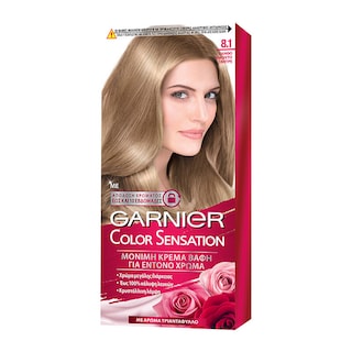 COLOR SENSATION | Βαφή Μαλλιών Σετ 8.1 Ξανθό Ανοιχτό Σαντρέ 1 Τεμάχιο
