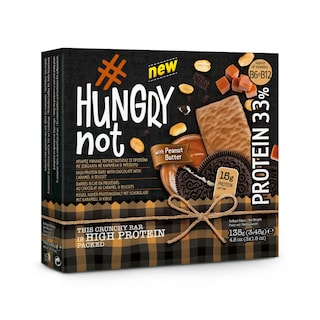 HUNGRYNOT | Μπάρες Πρωτείνης Σοκολάτα Καραμέλα & Φυστικοβούτυρο 3x45g