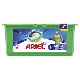 ARIEL | Kάψουλες Πλυντηρίου Ρούχων Allin1 Pods Active Deo Fresh 25 Τεμάχια