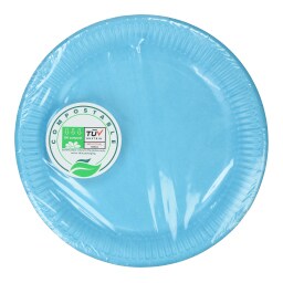 DECORATA | Πιάτα Βιοδιασπώμενα 23cm Τυρκουάζ 8 Τεμάχια