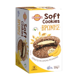 SOFT COOKIE | Μπισκότα Soft Cookies Βρώμης Μπανάνα 220g