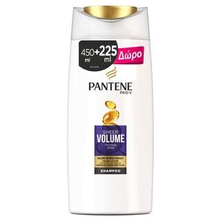 PANTENE | SHAMPOO Sheer Volume Πλούσιος Όγκος  450ML+225ML