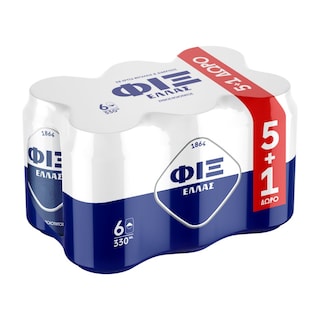 FIX | Beer Lager Can 330ml 5+1 Free 5+1ΔΩΡΟ
