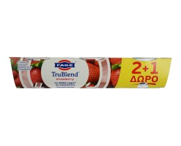 TRUBLEND | Επιδόρπιο Γιαουρτιού Φράουλα 3x150g 2+1 Δώρο
