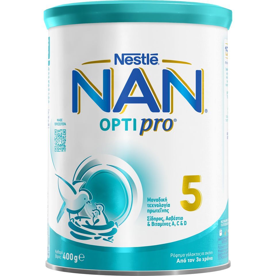 NAN Γάλα Νηπιακό Σκόνη Optipro Νο5 3+ Ετών 400gr