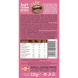 SOFT COOKIE | Μπισκότα Soft Cookies Βρώμης Ruby Σοκολάτα 220g