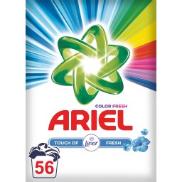 ARIEL | Σκόνη Πλυντηρίου Ρούχων Touch Of Lenor Color 56 Μεζούρες