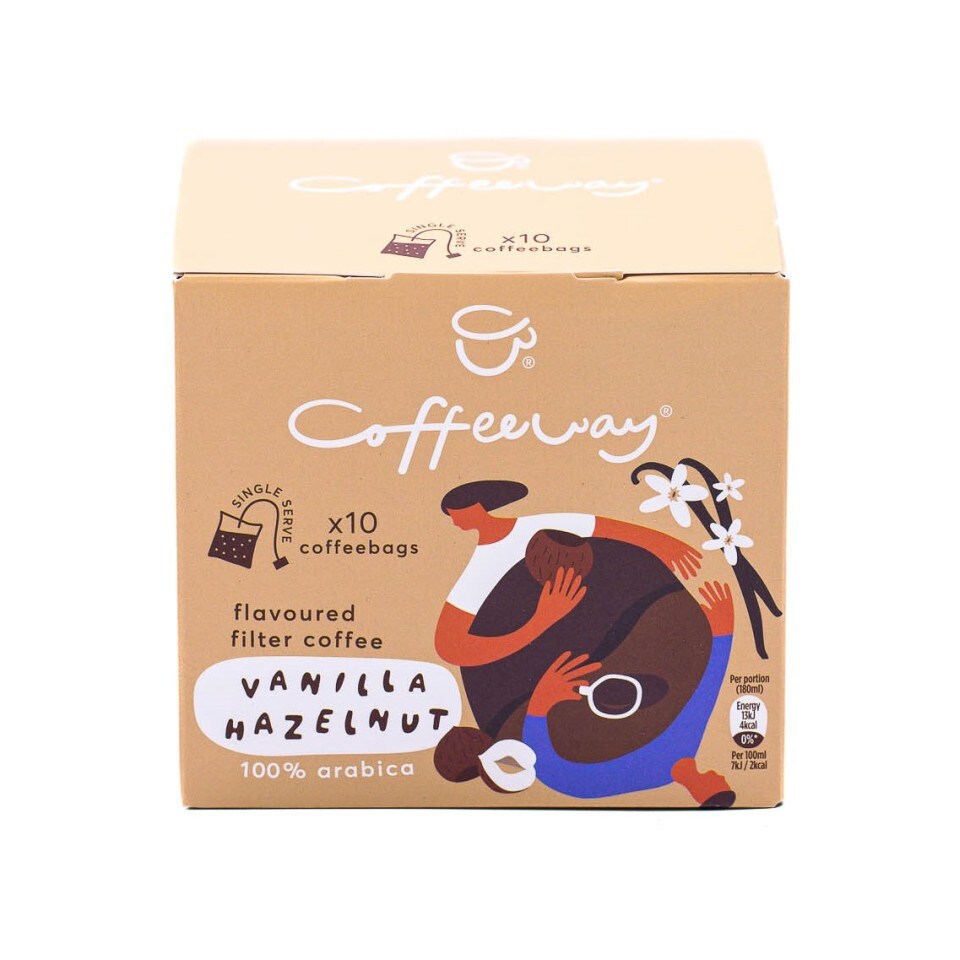COFFEE WAY Καφέ Φίλτρου Βανίλια Φουντούκι Μερίδες 10x7.5g