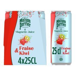 PERRIER | Ανθρακούχο Νερό Maison Perrier Φράουλα και Ακτινίδιο 4x250ml