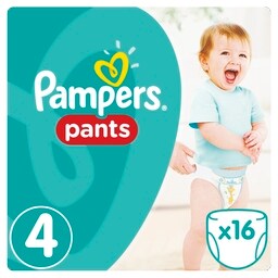 PAMPERS | ΠΑΝΕΣ ΒΡΑΚΑΚΙΑ NΟΥΜΕΡΟ 4 (9-14ΚG) 16 ΤΕΜ