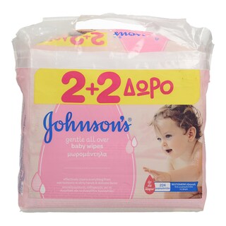 JOHNSON BABY | ΜΩΡΟΜΑΝΤΗΛΑ GENTLE CLEANS 4 TEM ΠΡΟΣΦΟΡΑ 2 + 2 ΔΩΡΟ