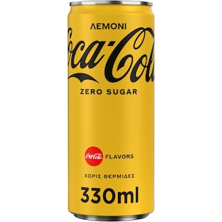 COCA COLA | ZERO | Αναψυκτικό Cola Zero Λεμόνι Κουτί 330ml