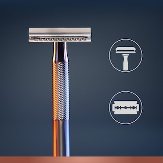 GILLETTE | KING C | Ξυριστική Μηχανή Ασφαλείας + 5 Ξυράφια Διπλής Ακμής 1 Τεμάχιο