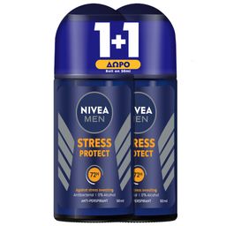 NIVEA | Αποσμητικό Roll On Men Stress Protect 50ml 1+1 Δώρο
