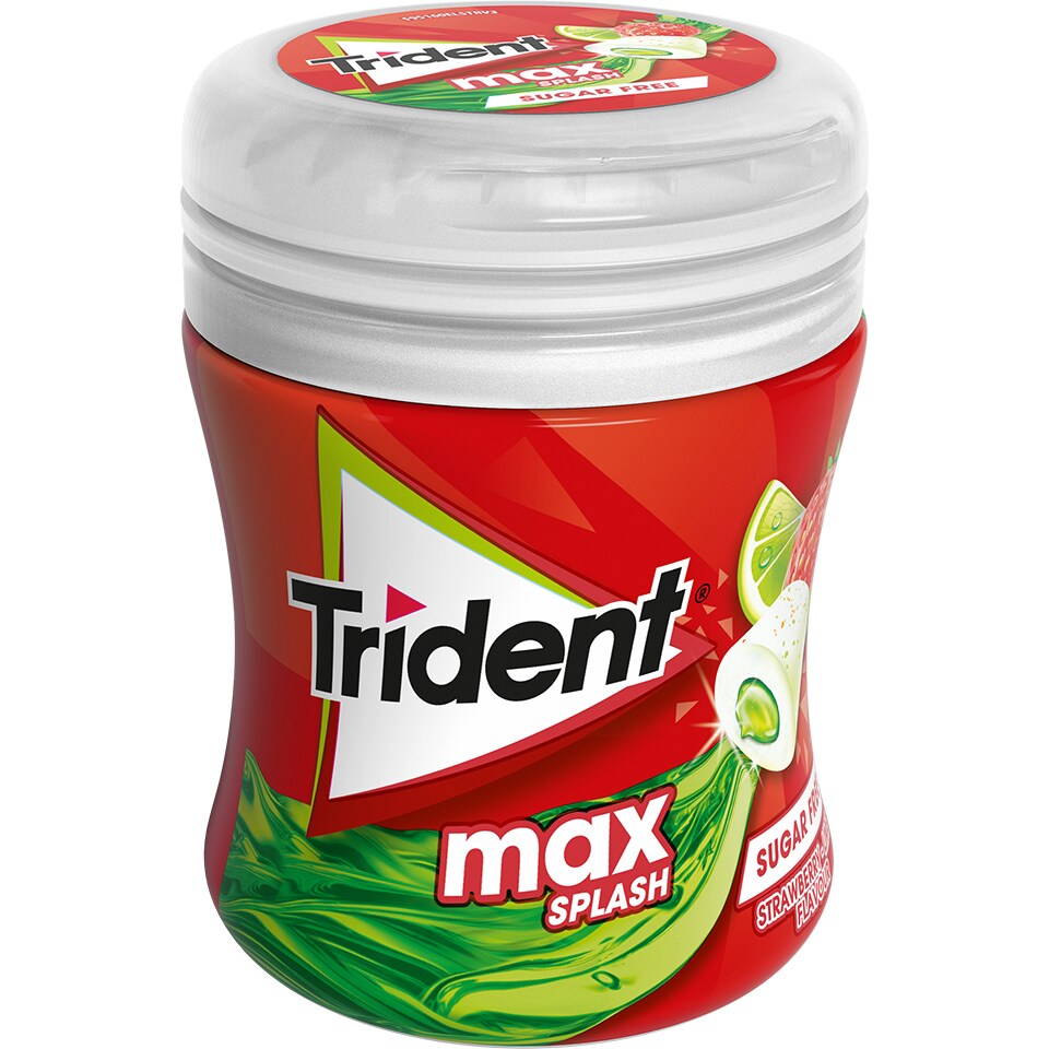 TRIDENT Τσίχλες Splash Φράουλα Lime 50.6g