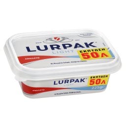 LURPAK | Βούτυρο Soft Ανάλατο Μειωμένα Λιπαρά Σκαφάκι 225g Έκπτωση 0.50Ε