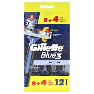GILLETTE | Blue3 Ξυραφάκια Μιας Χρήσης 12 τεμ (8+4 δώρο)