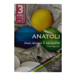 ΑΝΑΤΟΛΗ | Βαφή Αυγών 3 Χρωμάτων 3x3g