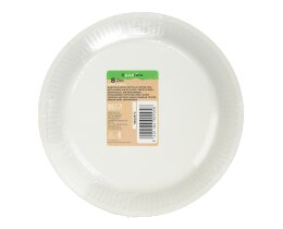DECORATA | Πιάτα Βιοδιασπώμενα 23cm Γκρι 8 Τεμάχια