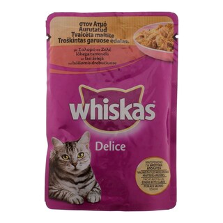 WHISKAS | DELICE | ΓΑΤΟΤΡΟΦΗ ΦΑΚΕΛΟΣ ΣΟΛΟΜΟΣ 85 GR