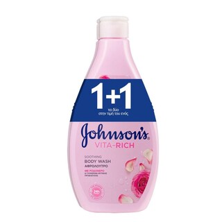 JOHNSON | Αφρόλουτρο Vita-Rich Rose Water 400ml 1+1 Δώρο